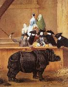 Pietro Longhi The Rhinoceros oil